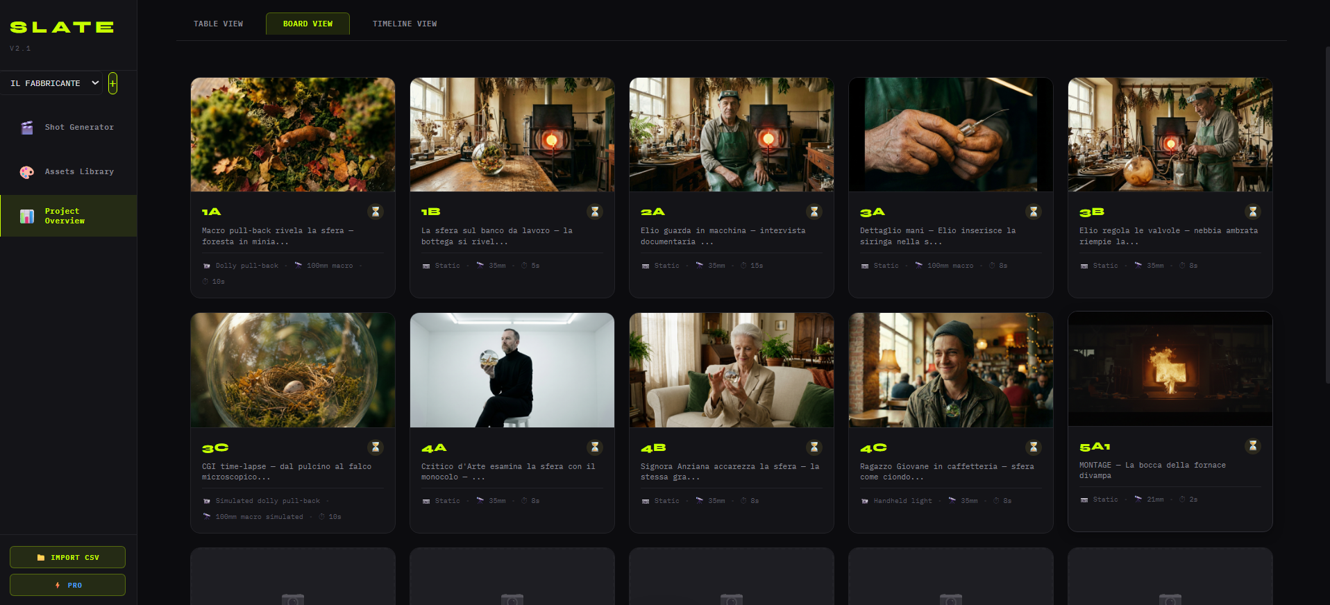 SLATE board view � Il Fabbricante di Mondi, progetto MaiDreamsLab